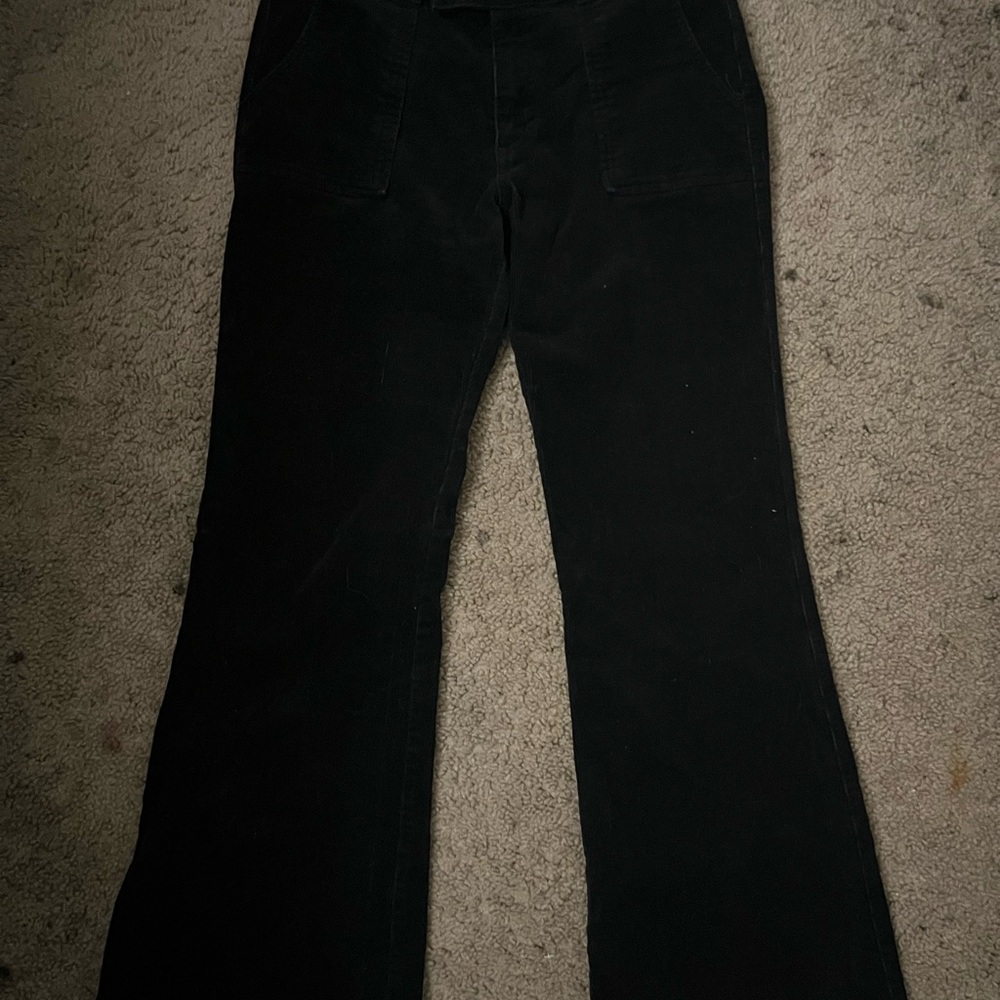 Black Corduroy Flare Pants